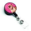 Teachers Aid Pink Brussels Griffon Retractable Badge Reel TE750405